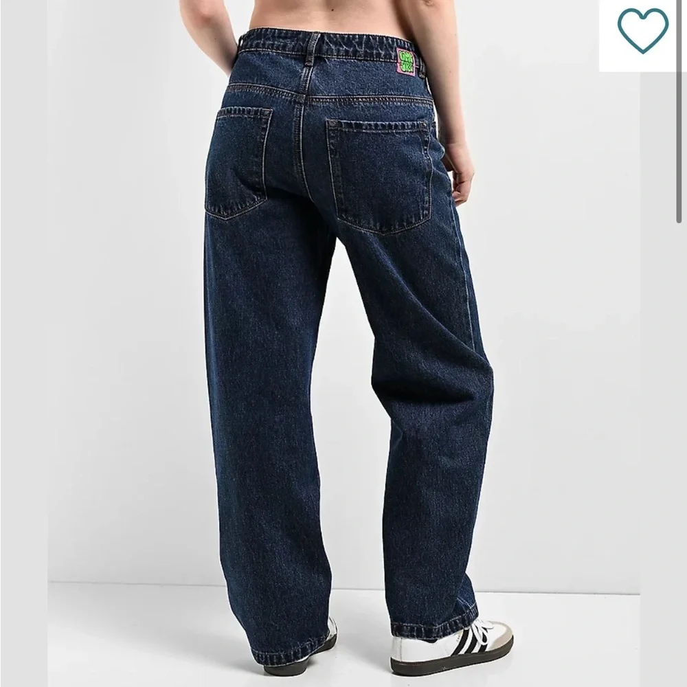 Empyre Loiter Blue Straight Leg Jeans High Waisted Denim Dark Wash 2 Zumiez - Picture 2 of 13